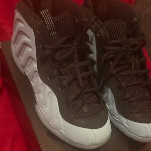 Nike Kids Black and Psychic Blue Foam Runner Style Sneakers